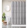 72-inch Polyester Shower Curtain with Black White Scandinavian Chevron Pattern