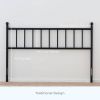 Full size Traditional Farmhouse Headboard in Matte Black Metal Finish