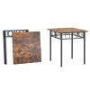 Folding Dining Table,Square Foldable Wood&Metal Table for Kitchen,Dining Room,No Assembly