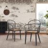 Indoor Dining Chair With Metal Legs (Set of 2),Light Birch