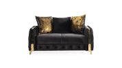 Lust Modern Style Loveseat in Black