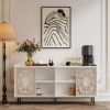 Living Room Furniture Mid Century Modern Tv Stand Kitchen Storage White Curio Buffet Cabinet suitable for TV cabinets,tables,sideboards