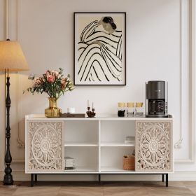 Living Room Furniture Mid Century Modern Tv Stand Kitchen Storage White Curio Buffet Cabinet suitable for TV cabinets,tables,sideboards