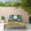 Garden Lounge Set Natural Pine Impregnated Pine Wood 2-seater