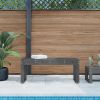 Garden Bench Grey Solid pine wood 43.3x15.0x17.7 in Durable