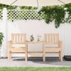 Garden Bench Natural Pine Solid Pine Wood 2-seater Durable
