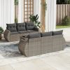 Patio Sofa Set 7 Pieces Grey