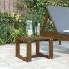 Garden Side Table Honey brown Solid pine wood Small Durable
