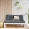 Garden Middle Sofa White Solid Pine Wood 47.2x31.5 in Modular