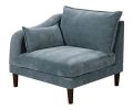 Gorgeous Mineral Color LAF / RAF One Arm Chair Morgan Fabric 1pc Chair Pillow Soft Cushion Wood Legs Living Room Furniture