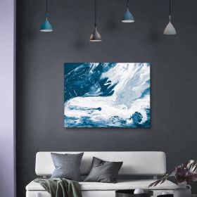 Framed Canvas Wall Art Decor Abstract Style Painting, Blue and White Fluid Painting Decoration For Office Living Room, Bedroom Decor-Ready To Hang Framed Canvas Wall Art Decor Abstract Style Painting, Blue and White Fluid Painting Decoration For Office Living Room, Bedroom Decor-Ready To Hang
