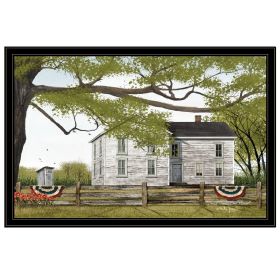 "Sweet Summertime House" by Billy Jacobs, Ready to Hang Framed Print, Black Frame