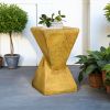 Outdoor Concrete Side Table, Morden Geometric End Table for Home Decor