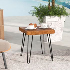 Square Reclaimed Recycled Indonesia Teak Wood End Table