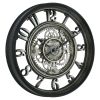 20" Indoor Rustic Metal Arabic Moving Gear Analog Wall Clock
