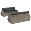 Patio Sofa Set 7 Pieces Grey