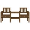 Garden Bench Honey brown Solid pine wood Large Seats Many