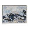 47.2x35.4" Cerulean Seas Framed Hand-painted Wall Art, Wall Décor for Living Room Dining Room Bedroom Office Entryway