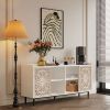 Living Room Furniture Mid Century Modern Tv Stand Kitchen Storage White Curio Buffet Cabinet suitable for TV cabinets,tables,sideboards
