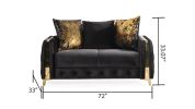 Lust Modern Style Loveseat in Black
