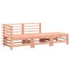 Garden Lounge Set Natural Wood Solid Douglas Wood Medium-Large
