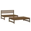 Garden Lounge Set Honey Brown Solid Pine Wood Medium Modular