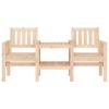 Garden Bench Natural Pine Solid Pine Wood 2-seater Durable
