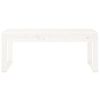 Garden Bench White Solid Pine Wood Medium Durable Garden Bench