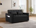 Pull Out Couch Bed-3 in 1 Convertible Sofa Bed, Upgraded wear-resistant suede fabric Sleeper Chair Bed