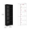 Arbor 3 Piece Home Bookcase set, 74" Wide with 11 Shelves and Two Double-Door Cabinet , Living Room Set Set Black