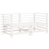 Garden Corner Sofa White Solid Pine Wood Standard Modular