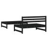 Garden Lounge Set Black Solid pine wood 47.2 in x 33.1 in x 27.6 in