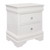 Traditional Design Bedroom Furniture 1pc Nightstand of 3x Drawers Faux Alligator Embossed Fronts White Finish Wooden Furniture