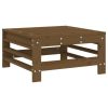 Garden Footstool Honey brown Solid pinewood