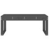 Garden Bench Grey Solid pine wood 43.3x15.0x17.7 in Durable