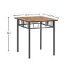 Folding Dining Table,Square Foldable Wood&Metal Table for Kitchen,Dining Room,No Assembly