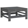 Garden Footstool Grey Solid pine wood Standard Modular
