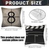 2 Pack Movie Theater Pillow Covers Square 18x18 Inch Vintage Movie Room Accessories Old Fashioned Icons Home Decorative TV Room Pillowcases Pillow Cus