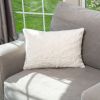 HGTV Curlicue Faux Fur Pillow Snowbound 14 x 20 inches