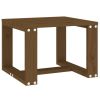 Garden Side Table Honey brown Solid pine wood Small Durable