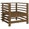 Garden Chair Honey brown Solid pine wood, Plywood slats