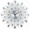 Radial Sunburst Diamond Silent Wall Clock Modern Home Decoration