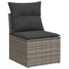 Garden Sofa Set Grey PE rattan 5 Piece Set Modular