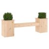 Planter Bench Natural Pine Solid Pine Wood Large Durable