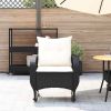Garden Rocking Chair Black PE rattan, powder-coated steel Standard
