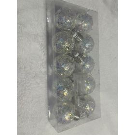 Gold Foil 10 LED Globe String Lights, 6.5FT Battery Operated Fairy Lights, Warm White 3000K Christmas Decor Lights (Option: Gold foil)