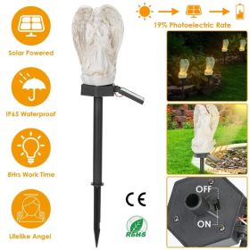 Solar Praying Angel Statue Garden Light LED Decoration Angel Lamp IP65 Waterproof Outdoor Decorative Landscape Solar Lawn Lamps For Yard Driveway (Option: White)