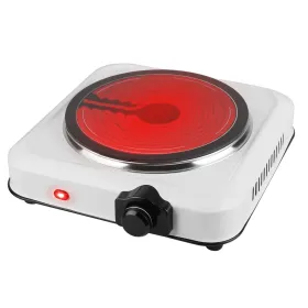 1200W Electric Infrared Single Burner Portable Heating Hot Plate Stove Countertop RV Hotplate With 7.5' Glass Cooktop Stepless Temperature Adjust (Option: White)