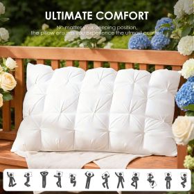 Brushed Twist Pillow, Down Pillow, Down Fiber Two-in-one Pillow,  Double-layer Design, Breathable, OKO-100 Certified (Option: 48X74CM 5pcs)