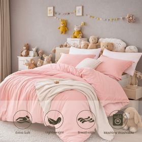 Three-piece Bedding Set With Solid Color Quilt Cover And Pillowcase, Three-piece Bedding Set - Super Soft Microfiber Hotel Series - Brushed Super (Option: 229cmX229cm 3pcs)
